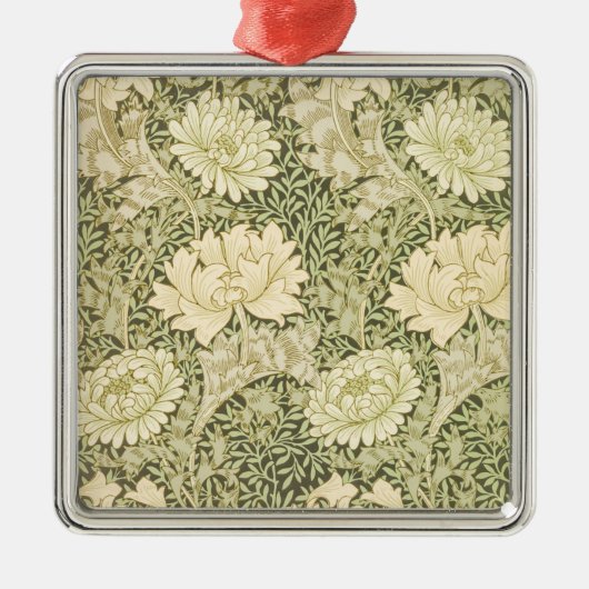 Chrysanthemum Blume Pattern (von William Morris) Ornament Aus Metall (Vorne)