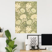 Chrysanthemum Blume Pattern (von William Morris) Poster (Heimbüro)