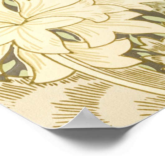 Chrysanthemum Blume Pattern (von William Morris) Poster (Ecke)