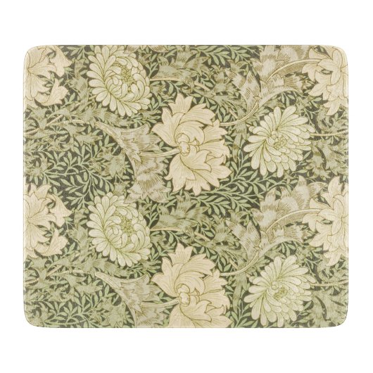 Chrysanthemum Blume Pattern (von William Morris) Schneidebrett (Vorderseite)
