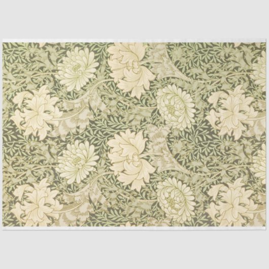 Chrysanthemum Blume Pattern (von William Morris) Seidenpapier (Vorderseite)