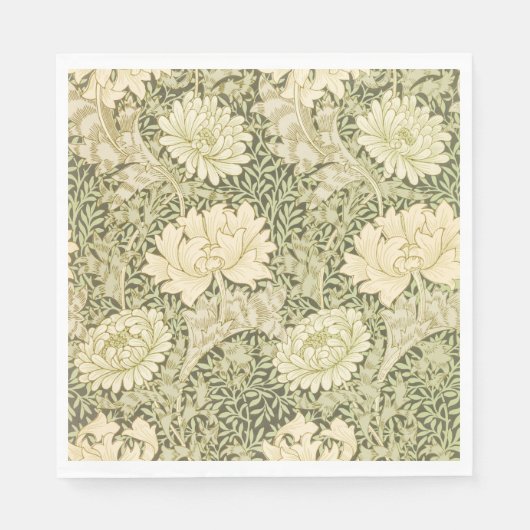 Chrysanthemum Blume Pattern (von William Morris) Serviette (Vorderseite)