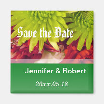 Chrysanthemum-Blume Save the Date