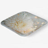 Chrysanthemum Blume und Kerzen Hochzeiten Pappteller (Gewinkelt)
