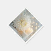 Chrysanthemum Blume und Kerzen Hochzeiten Serviette (Ecke)