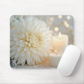 Chrysanthemum Blume und Kerzen Mousepad (Mit Mouse)
