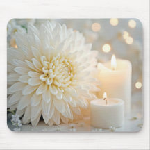 Chrysanthemum Blume und Kerzen
