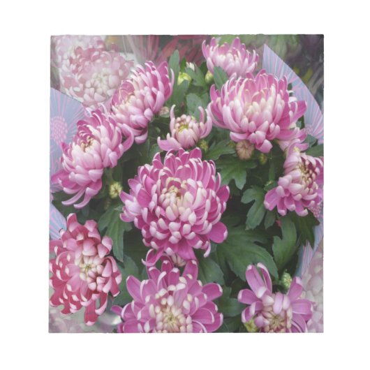 Chrysanthemum Bouquet Notizblock (Vorderseite)