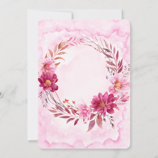 Chrysanthemum-Brautparty Einladung (Rückseite)