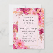 Chrysanthemum Brunch & Bubbly Einladung (Vorderseite)