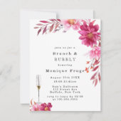 Chrysanthemum Brunch & Bubbly Einladung (Vorderseite)