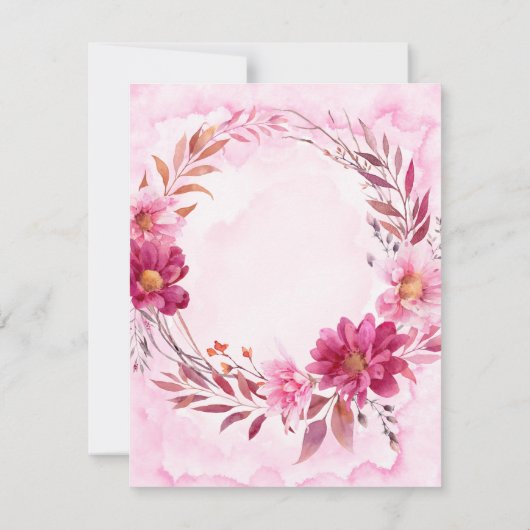 Chrysanthemum Brunch & Bubbly Einladung (Rückseite)