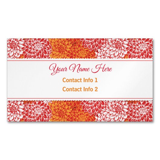 Chrysanthemum Business Card Magnet (Vorderseite)