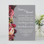 Chrysanthemum Chiseled Stone Coulyed Einladung (Stehend Vorderseite)