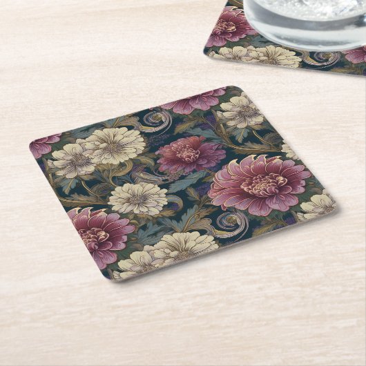 Chrysanthemum Coaster Rechteckiger Pappuntersetzer (angewinkelt)