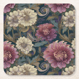 Chrysanthemum Coaster Rechteckiger Pappuntersetzer