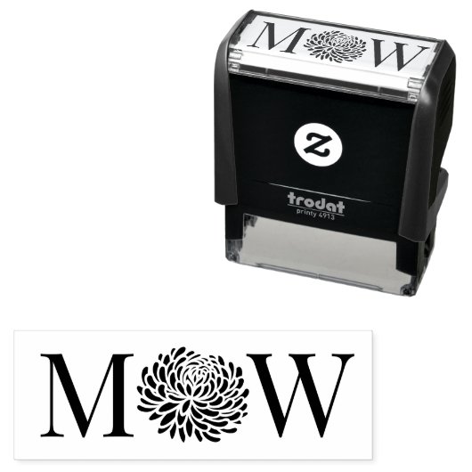 Chrysanthemum Couple Wedding 2 Initial Monogram Em Permastempel (Beispiel)