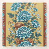 Chrysanthemum Elegy Glasuntersetzer (Vorderseite)