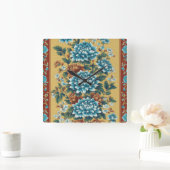 Chrysanthemum Elegy Quadratische Wanduhr (Zuhause)