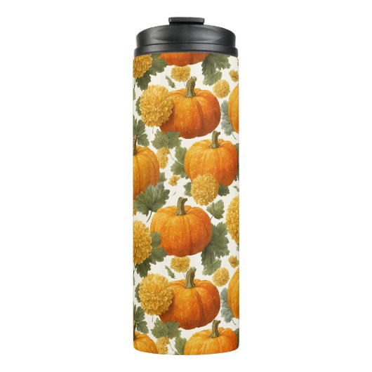 Chrysanthemum Fall Design Thermosbecher (Vorderseite)
