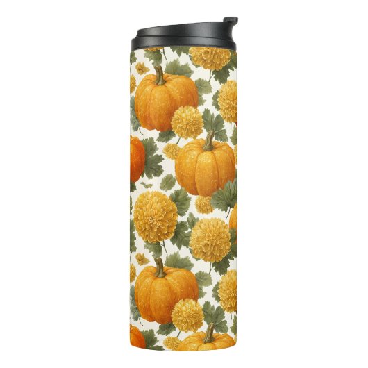 Chrysanthemum Fall Design Thermosbecher (Nach links gedreht)