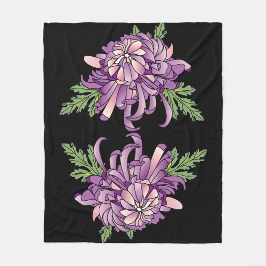 Chrysanthemum Fleecedecke (Vorderseite)