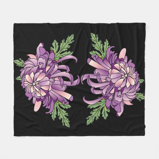 Chrysanthemum Fleecedecke (Vorderseite (Horizontal))