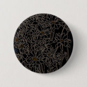 Chrysanthemum Garden Blume Art Button (Vorderseite)
