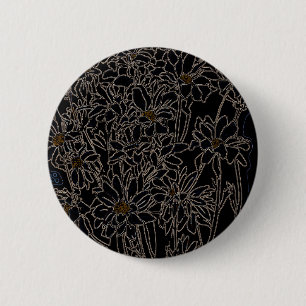 Chrysanthemum Garden Blume Art Button