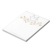 Chrysanthemum Garden Cat Notepad Notizblock (Rotiert)