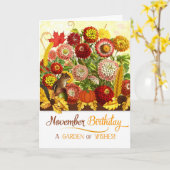 Chrysanthemum Garden November Geburtstag Karte (Gelbe Blume)