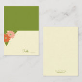 Chrysanthemum Gefaltete Platzkarte - rosa/gelb (Vorne/Hinten)