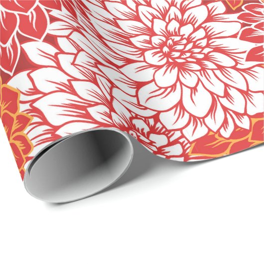 Chrysanthemum Geschenkpapier (Rolleneckpunkt)