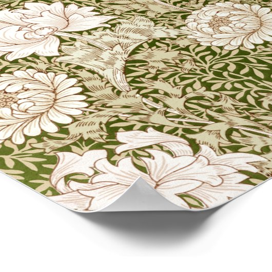 Chrysanthemum Gold, William Morris Poster (Ecke)