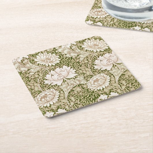 Chrysanthemum Gold, William Morris Rechteckiger Pappuntersetzer (angewinkelt)