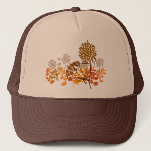 Chrysanthemum Graphic Truckerkappe (Vorderseite)