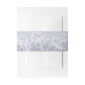 Chrysanthemum grau-weiße Blume Blumenhochzeit Einladungsbanderole (Vorderseite Beispiel)