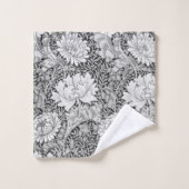 Chrysanthemum Gray, William Morris Badhandtuch Set (Waschlappen)