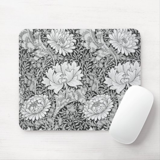 Chrysanthemum Gray, William Morris Mousepad (Mit Mouse)