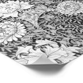 Chrysanthemum Gray, William Morris Poster (Ecke)