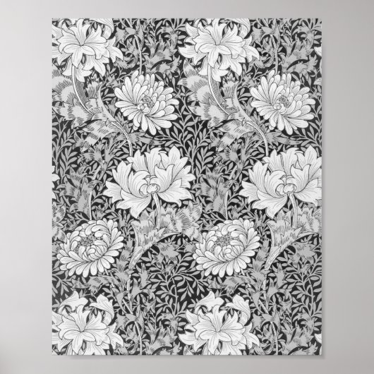 Chrysanthemum Gray, William Morris Poster (Vorne)