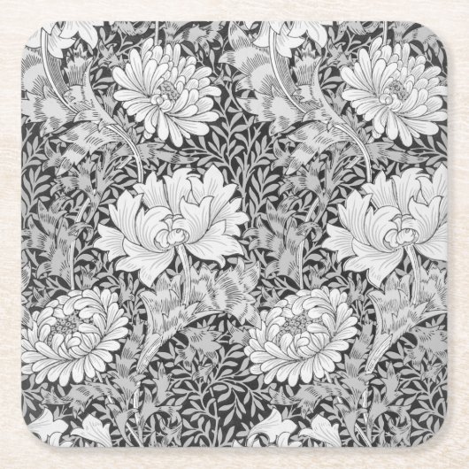 Chrysanthemum Gray, William Morris Rechteckiger Pappuntersetzer (Vorderseite)