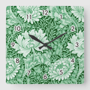 Chrysanthemum Green, Quadratische Wanduhr
