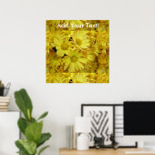 Chrysanthemum Group Pflanzen Yellow Poster (Heimbüro)