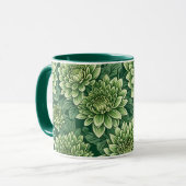 Chrysanthemum grüne Blume Tasse (Vorderseite Links)