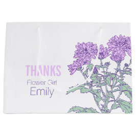 Chrysanthemum Hochzeit Blume Mädchen lila Gefallen Große Geschenktüte
