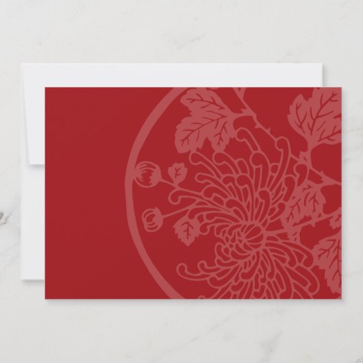 Chrysanthemum Hochzeit Einladung (Rückseite)