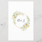 Chrysanthemum I spy Hochzeitsspielkarte Flyer (Hinten)