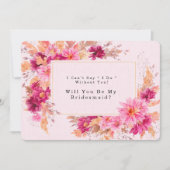 Chrysanthemum in Pink, wird meine Bridesmaid I Einladung (Vorderseite)