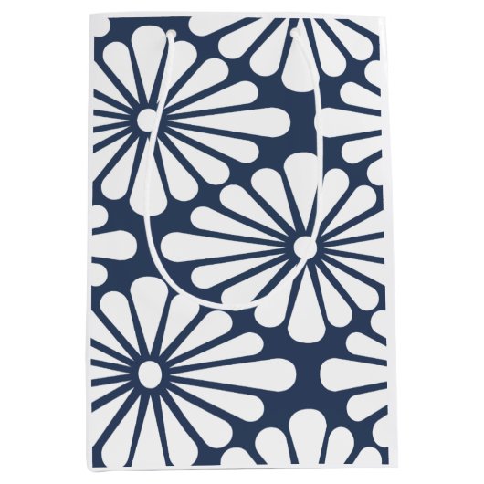Chrysanthemum [indigo] - Japanese Pattern Mittlere Geschenktüte (Vorderseite)